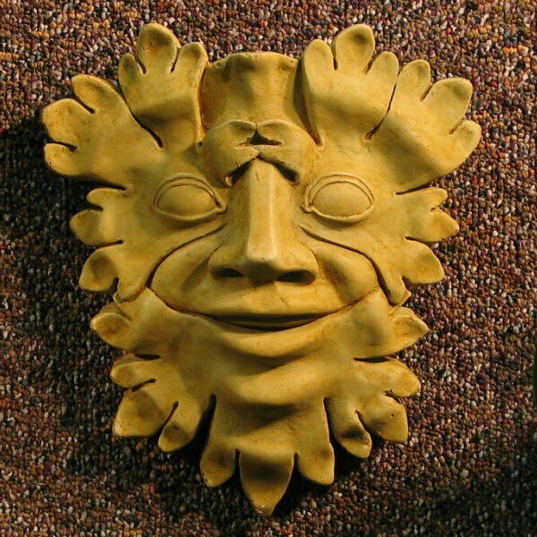Bavarian Greenman Plaque Sculpture